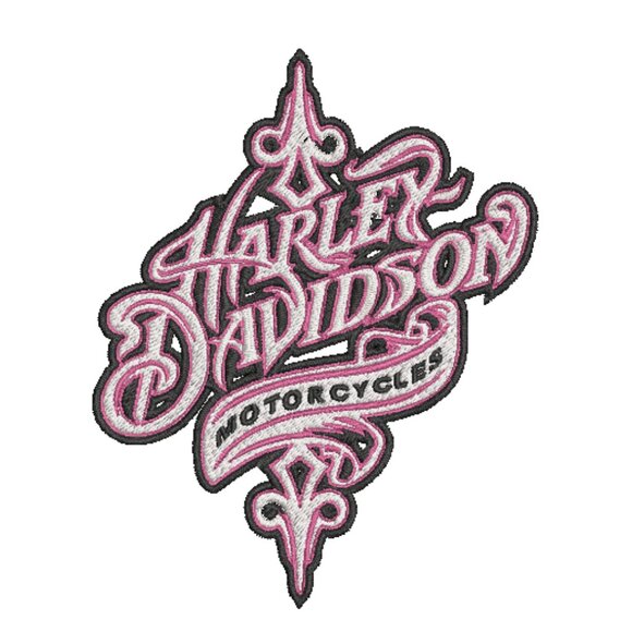 Harley Davidson Embroidered Adult Unisex Crewneck Sweatshirt Script Biker Pink - Picture 11 of 14